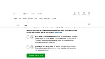 Screenshot preview of omropfryslan.nl