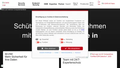 Screenshot preview of gdata.de