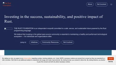 Screenshot of Rustfoundation.org