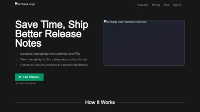 Screenshot of Gitsaga.io