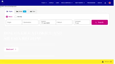 Screenshot preview of wizzair.com