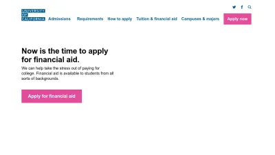 Screenshot preview of admission.universityofcalifornia.edu