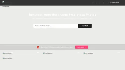 Screenshot preview of negativespace.co