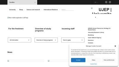 Screenshot preview of ujep.cz