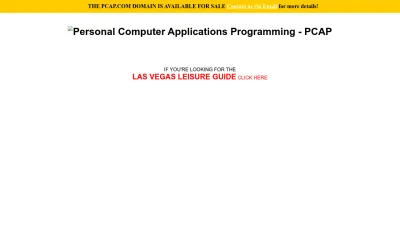 Screenshot preview of pcap.com