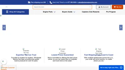 Screenshot preview of wholesalemarine.com