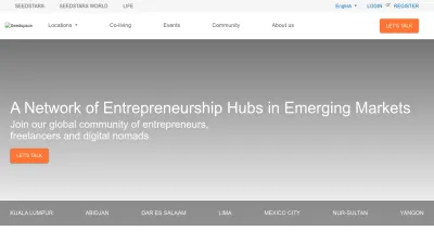 Screenshot preview of seedspace.co