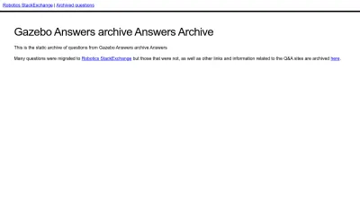 Screenshot preview of answers.gazebosim.org