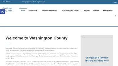 Screenshot preview of washingtoncountymaine.com