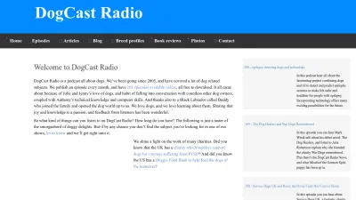 Screenshot preview of dogcastradio.com