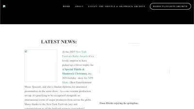 Screenshot preview of thistleradio.com