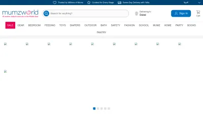 Screenshot preview of mumzworld.com