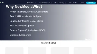 Screenshot preview of newmediawire.com