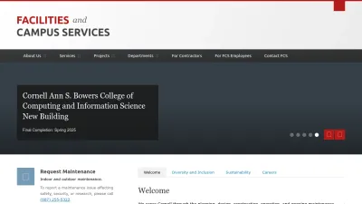 Screenshot preview of fcs.cornell.edu