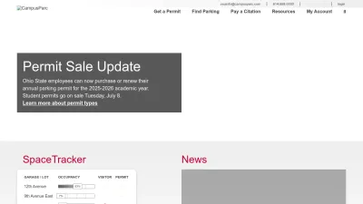 Screenshot preview of osu.campusparc.com