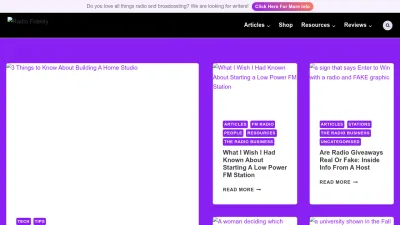 Screenshot preview of radiofidelity.com