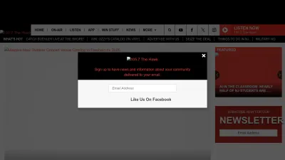 Screenshot preview of 1057thehawk.com