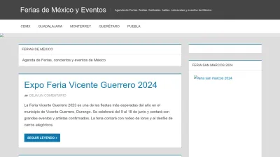 Screenshot preview of fiestasdemexico.com