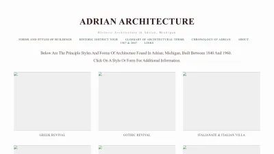 Screenshot preview of adrianarchitecture.org