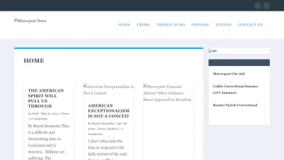 Screenshot preview of shreveportnews.com