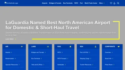 Screenshot preview of corpinfo.panynj.gov