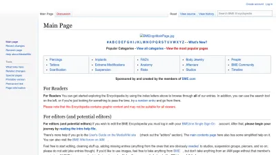Screenshot preview of wiki.bme.com