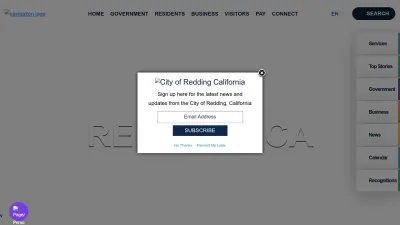 Screenshot preview of cityofredding.gov