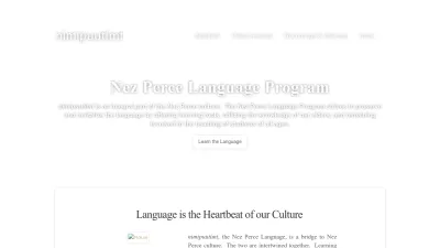 Screenshot preview of nimipuutimt.org