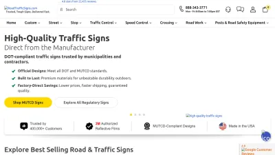 Screenshot preview of roadtrafficsigns.com
