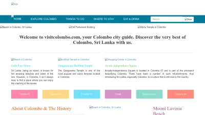 Screenshot preview of visitcolombo.com