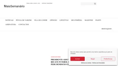 Screenshot preview of maissemanario.pt