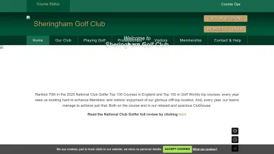 Screenshot preview of sheringhamgolfclub.co.uk