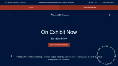 Screenshot preview of smokyhillmuseum.org