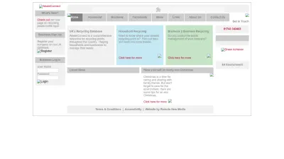 Screenshot preview of wasteconnect.co.uk