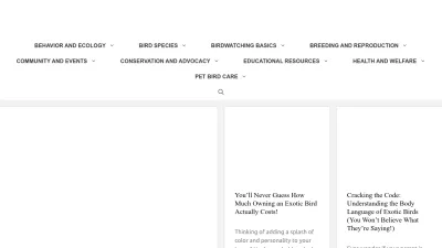 Screenshot preview of birdsnways.com