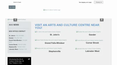 Screenshot preview of artsandculturecentre.com