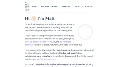 Screenshot preview of matthewsetter.com