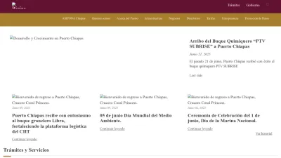 Screenshot preview of puertochiapas.com.mx
