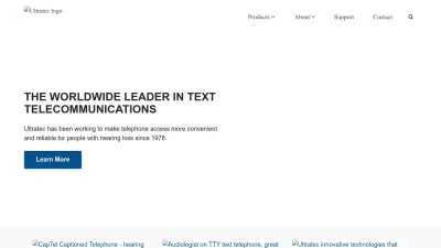 Screenshot preview of ultratec.com