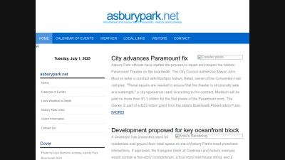 Screenshot preview of asburypark.net