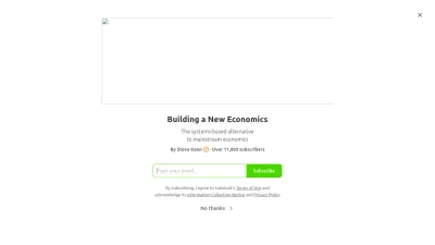 Screenshot preview of profstevekeen.substack.com
