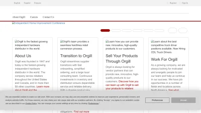 Screenshot preview of orgill.com
