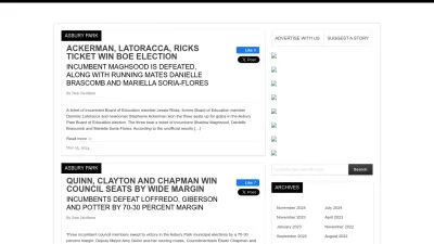 Screenshot preview of asburyparksun.com