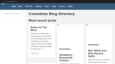 Screenshot preview of blogs.columbian.com