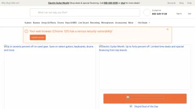 Screenshot preview of musiciansfriend.com