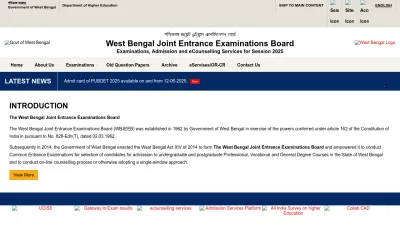 Screenshot preview of wbjeeb.nic.in