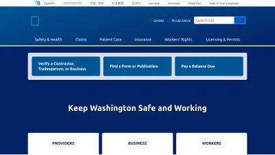 Screenshot preview of lni.wa.gov