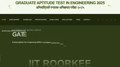 Screenshot preview of gate2025.iitr.ac.in