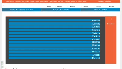 Screenshot preview of old.mu.ac.in