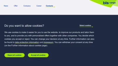 Screenshot preview of blscargo.ch